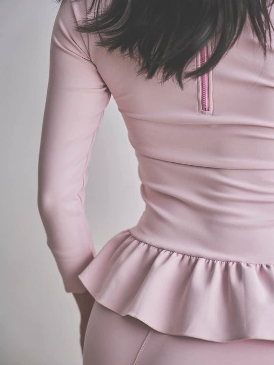 Prelude shirring tops long / dusty pink