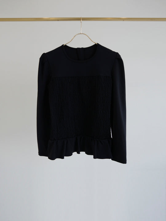 Prelude shirring tops long / black
