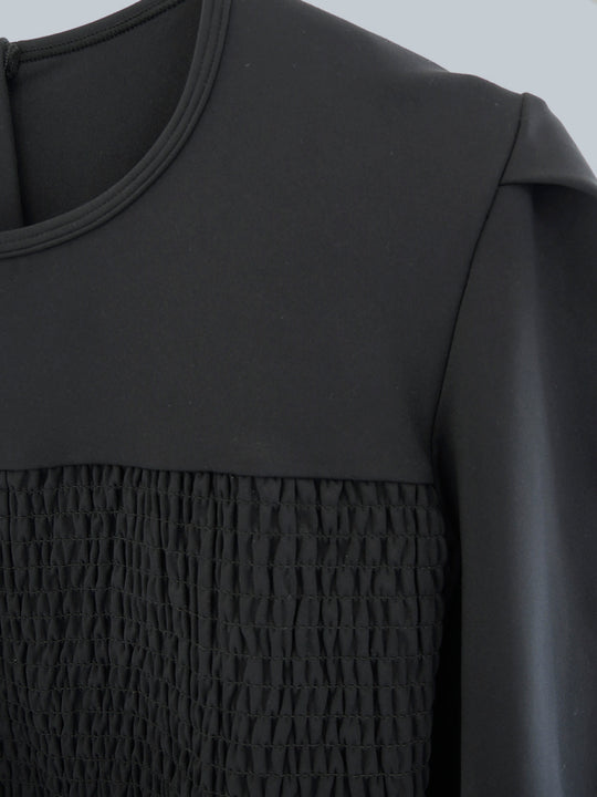 Prelude shirring tops long / black