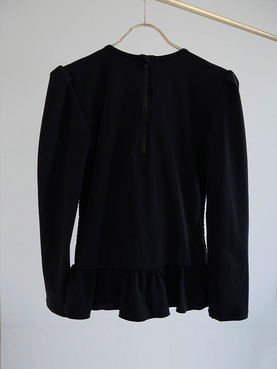 Prelude shirring tops long / black