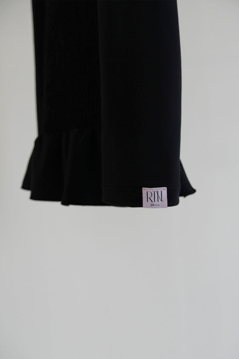 Prelude shirring tops long / black