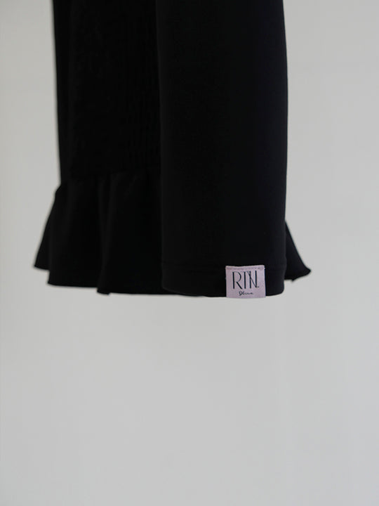 Prelude shirring tops long / black