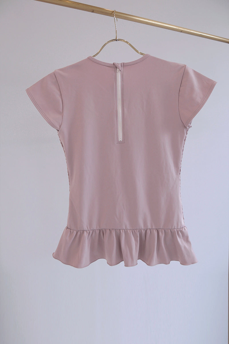 Prelude shirring tops cap / dusty pink