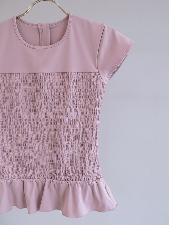 Prelude shirring tops cap / dusty pink