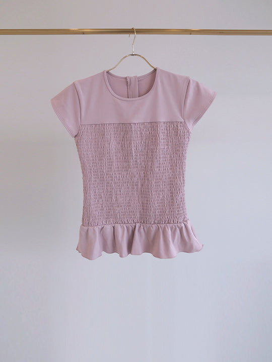 Prelude shirring tops cap / dusty pink