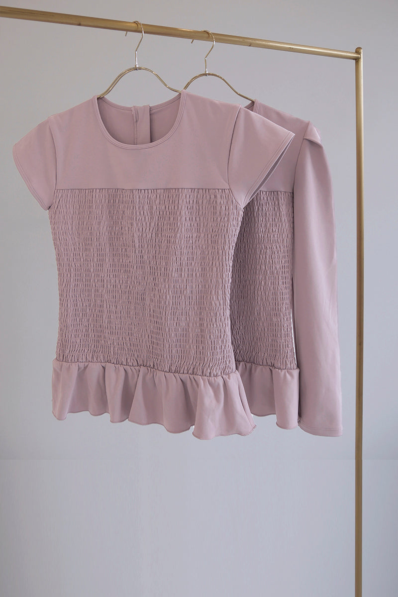 Prelude shirring tops cap / dusty pink