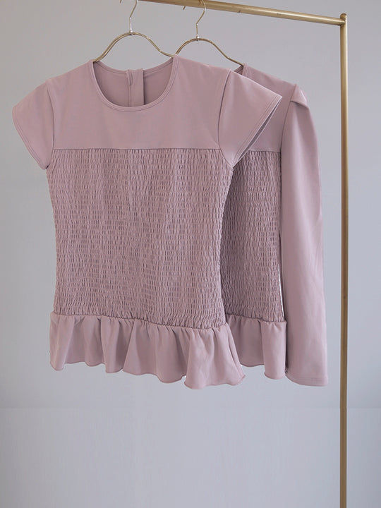 Prelude shirring tops cap / dusty pink