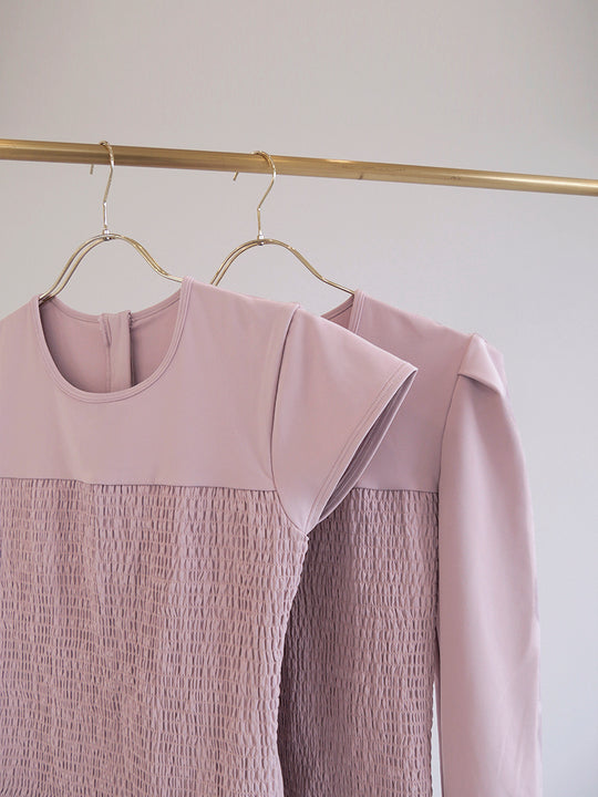Prelude shirring tops cap / dusty pink