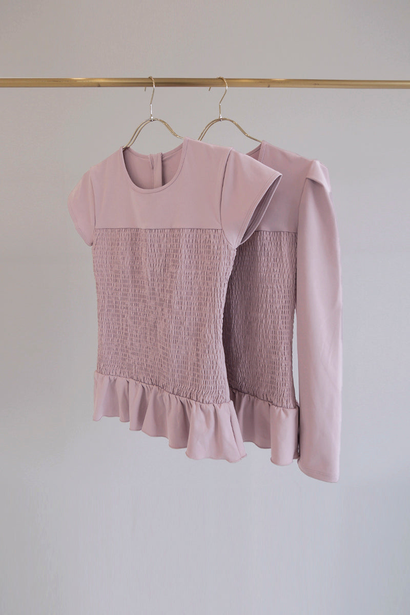 Prelude shirring tops cap / dusty pink