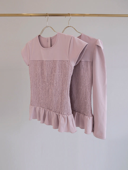 Prelude shirring tops cap / dusty pink