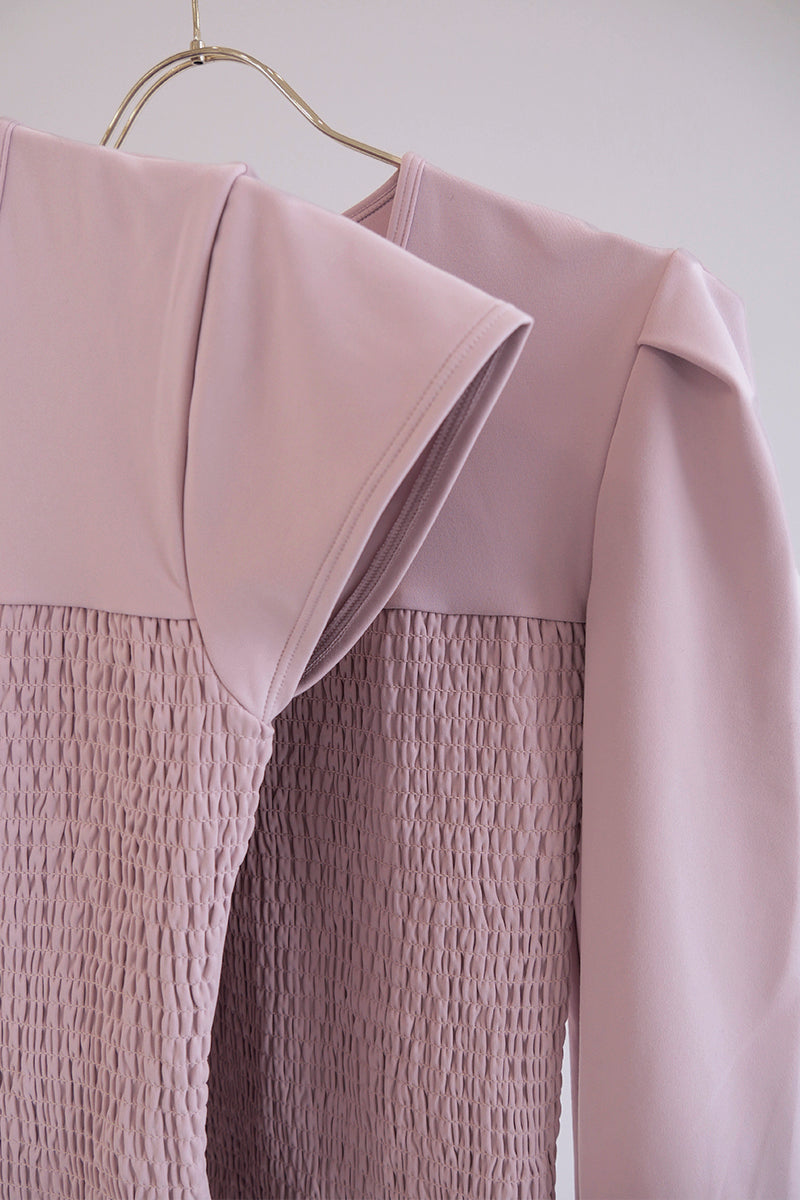 Prelude shirring tops cap / dusty pink