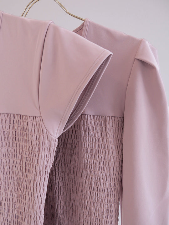 Prelude shirring tops cap / dusty pink