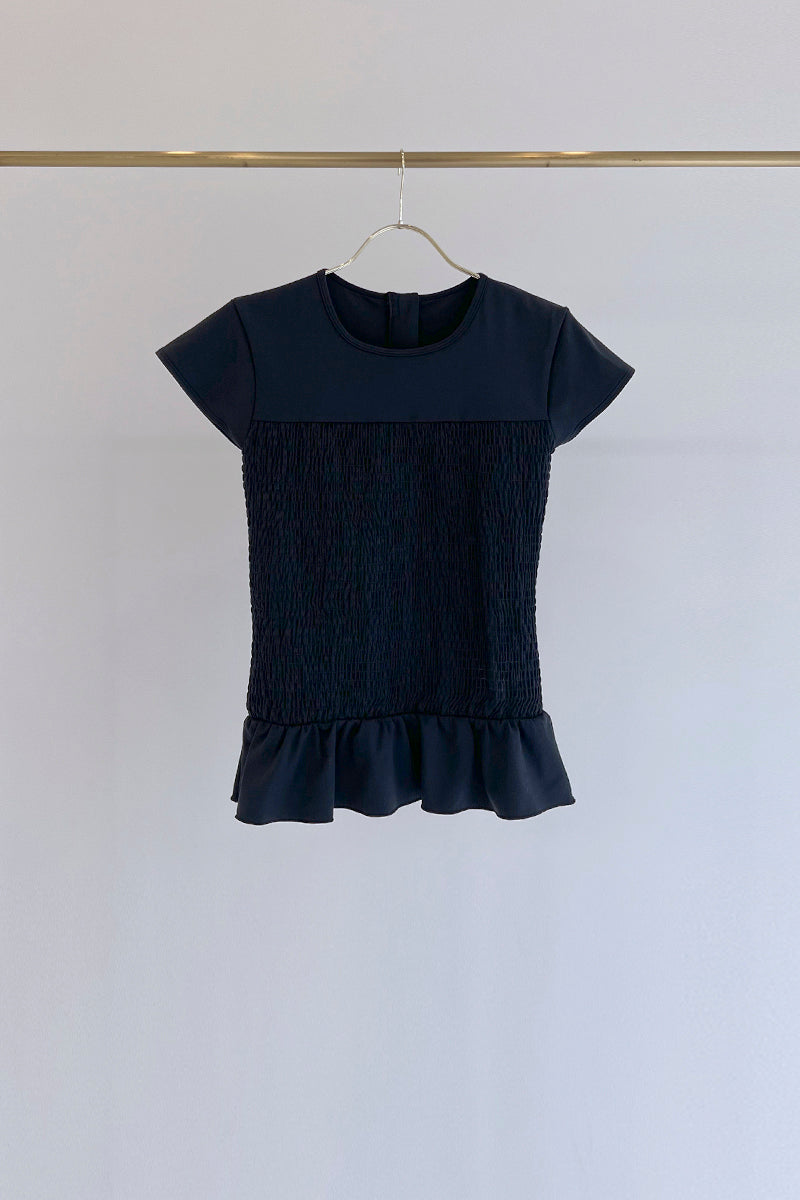 Prelude shirring tops cap / black
