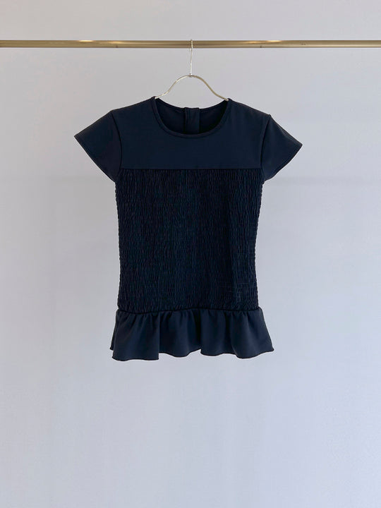 Prelude shirring tops cap / black
