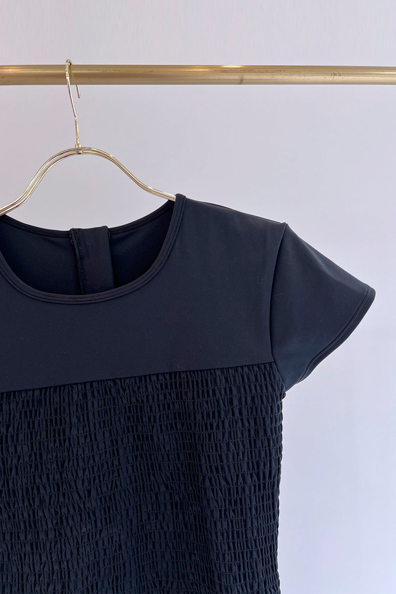 Prelude shirring tops cap / black