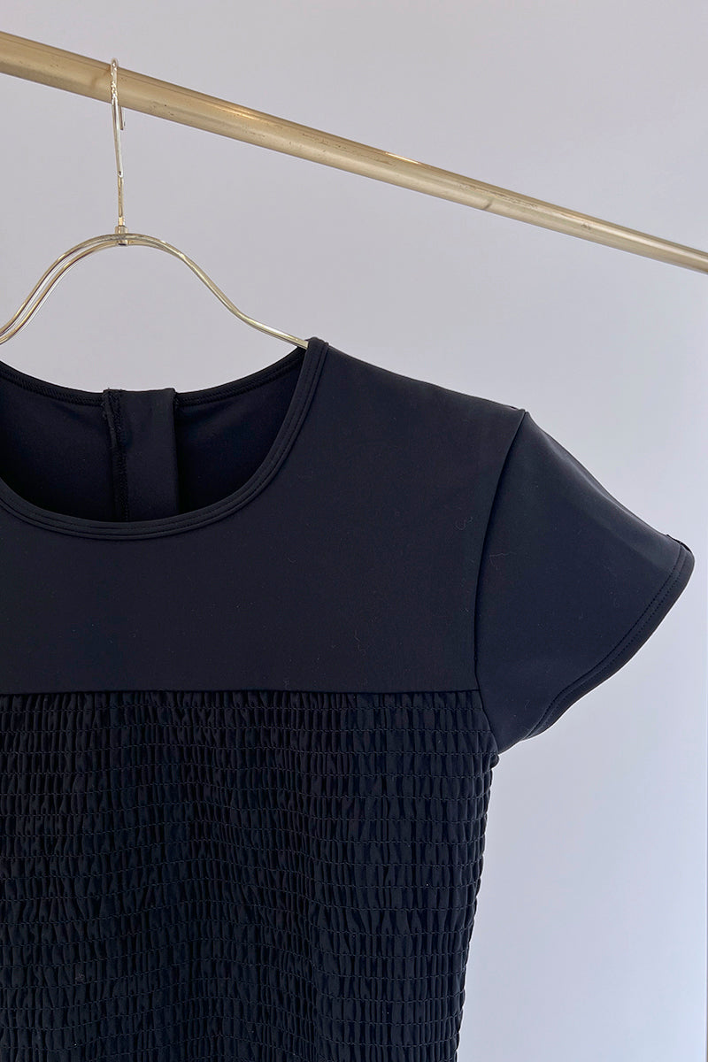Prelude shirring tops cap / black