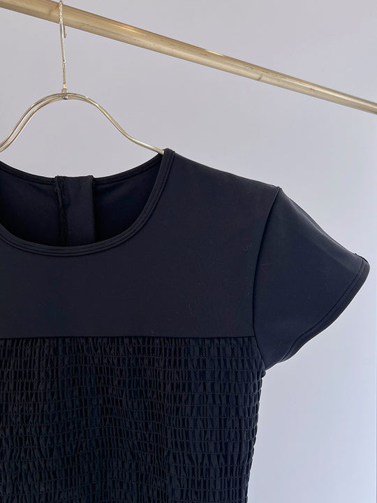 Prelude shirring tops cap / black