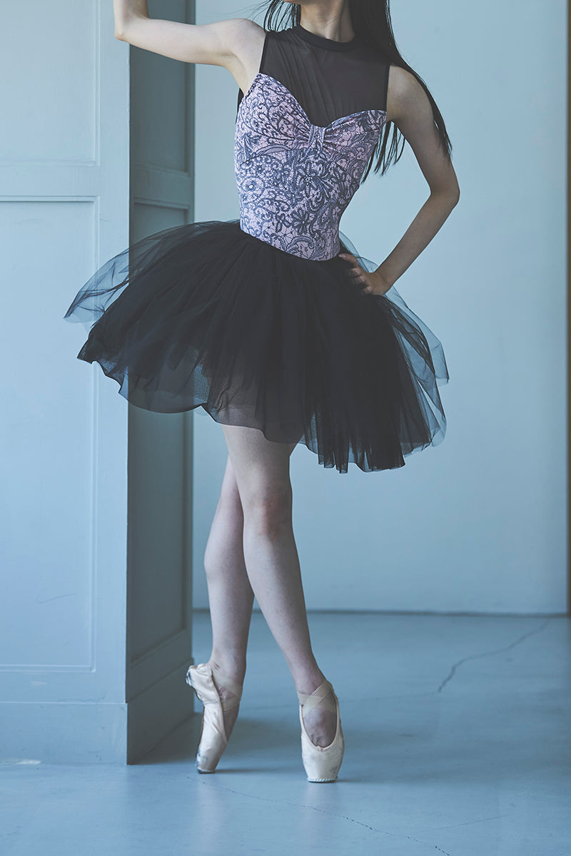 type Y neck ribbon / eternal lace melty pink