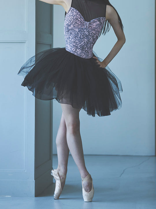 type Y neck ribbon / eternal lace melty pink