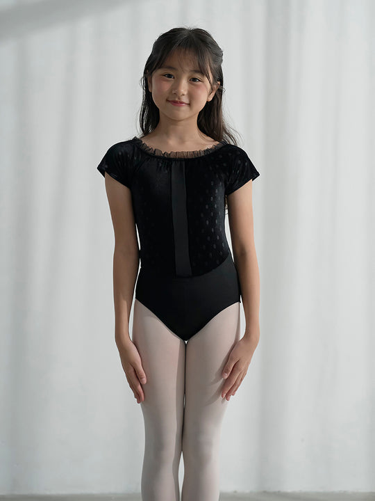 Retune.stina / Dólce / velour dot black / kids & girl