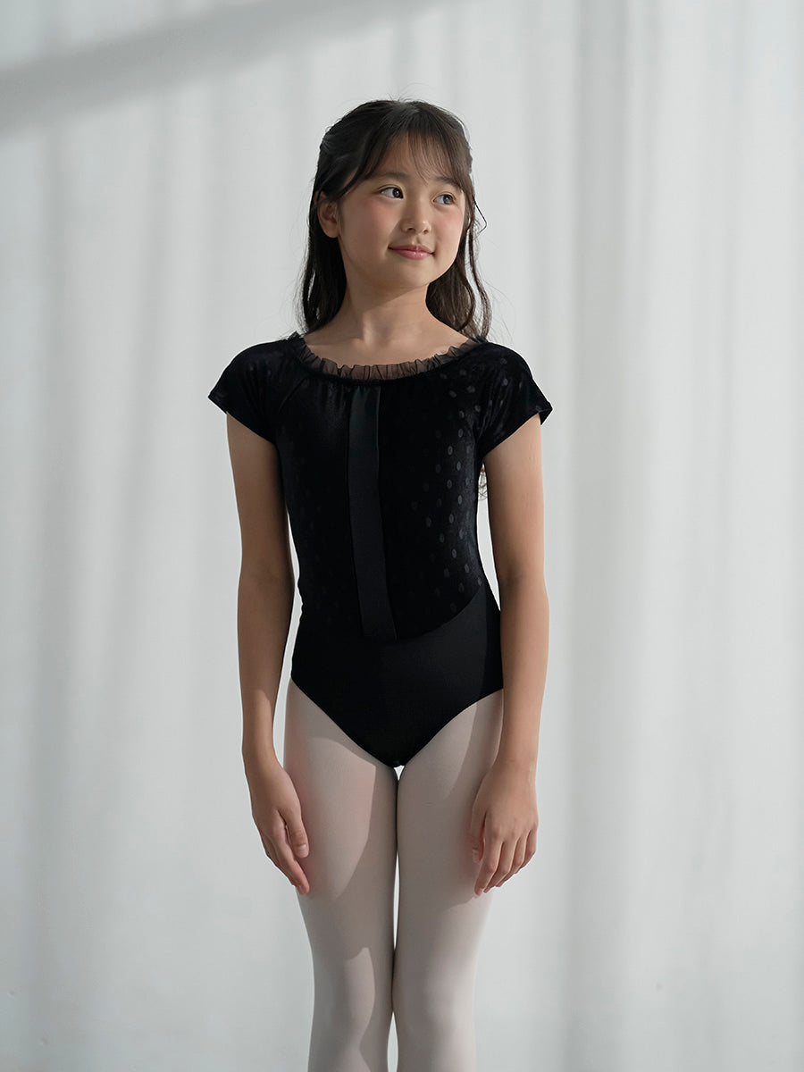 Retune.stina / Dólce / velour dot black / kids & girl