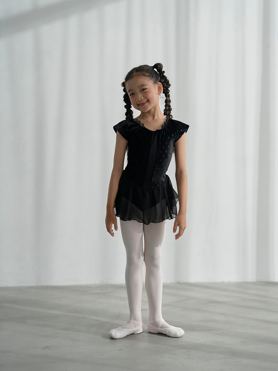 Retune.stina / Dólce / velour dot black / kids & girl