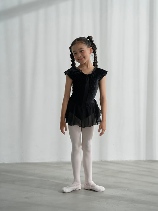 Retune.stina / Dólce / velour dot black / kids & girl