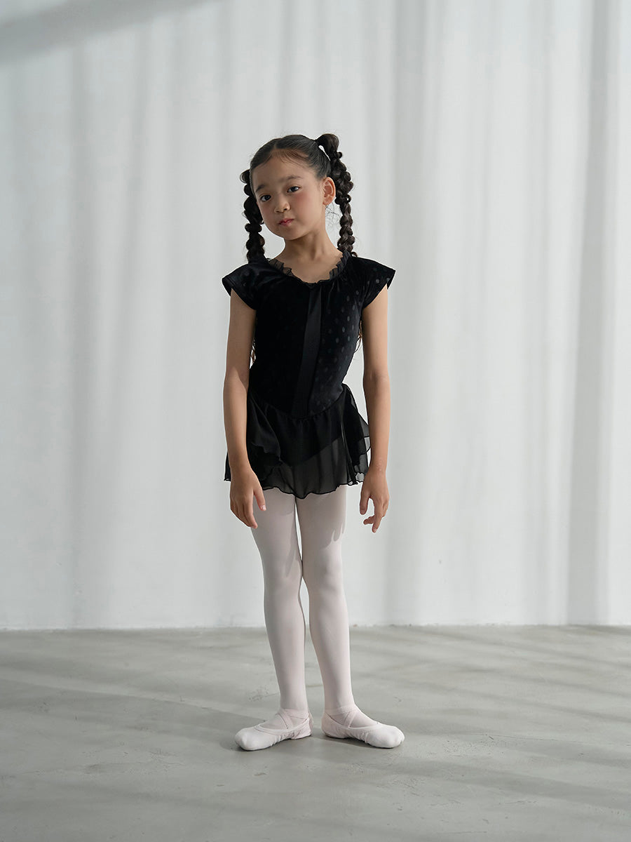 Retune.stina / Dólce / velour dot black / kids & girl
