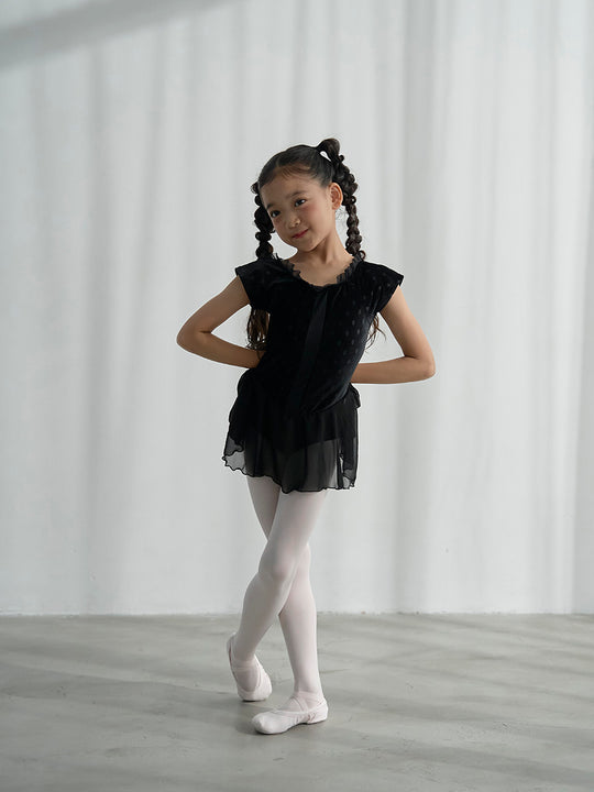 Retune.stina / Dólce / velour dot black / kids & girl