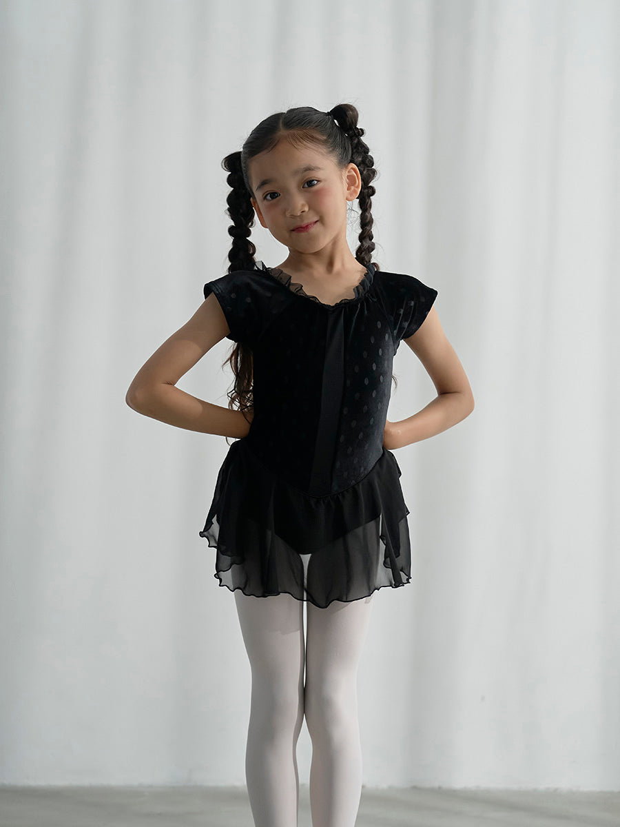 Retune.stina / Dólce / velour dot black / kids & girl