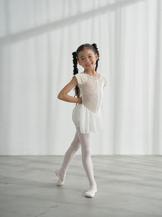 Retune.stina / Dólce / velour dot off-white / kids & girl