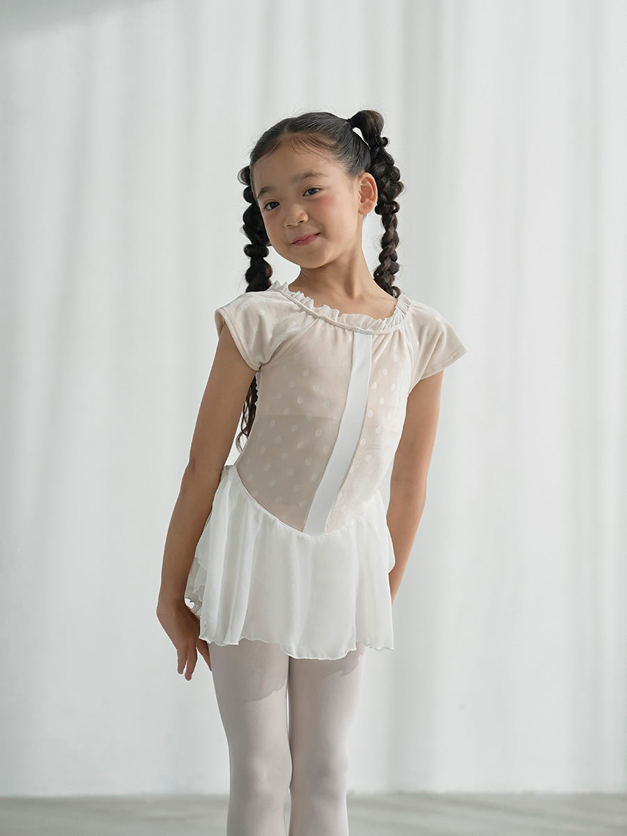 Retune.stina / Dólce / velour dot off-white / kids & girl