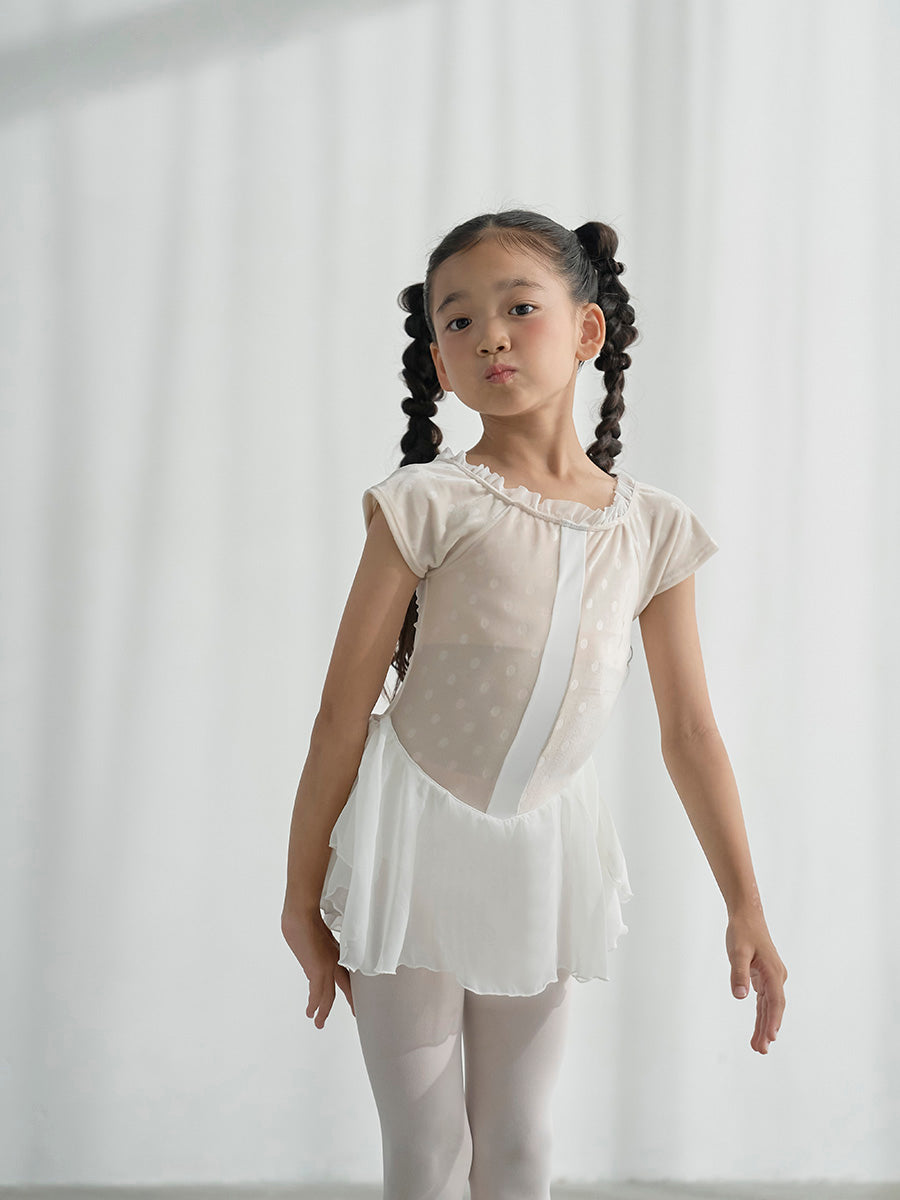 Retune.stina / Dólce / velour dot off-white / kids & girl