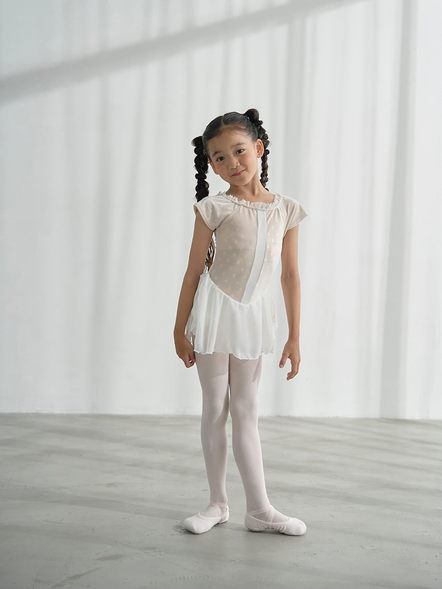 Retune.stina / Dólce / velour dot off-white / kids & girl