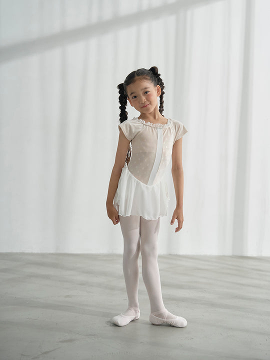 Retune.stina / Dólce / velour dot off-white / kids & girl
