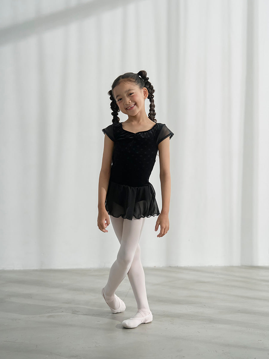 Retune.stina / butterfly cap / velours dot black / kids & girl