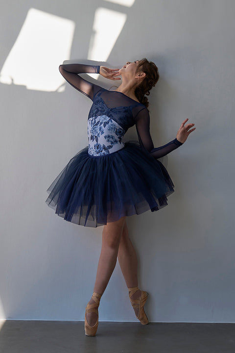 type L long ribbon / Orbit blue gray