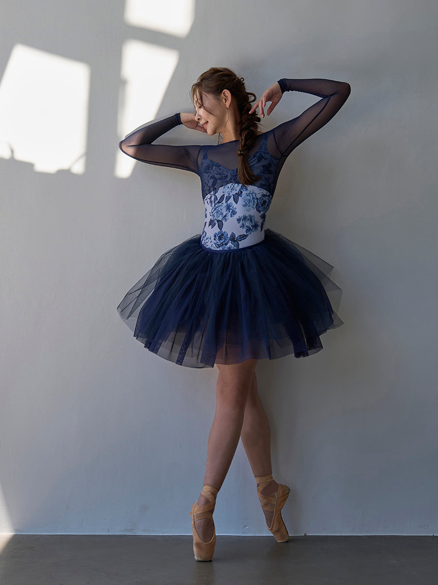 type L long ribbon / Orbit blue gray