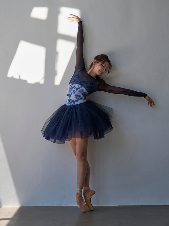 type L long ribbon / Orbit blue gray