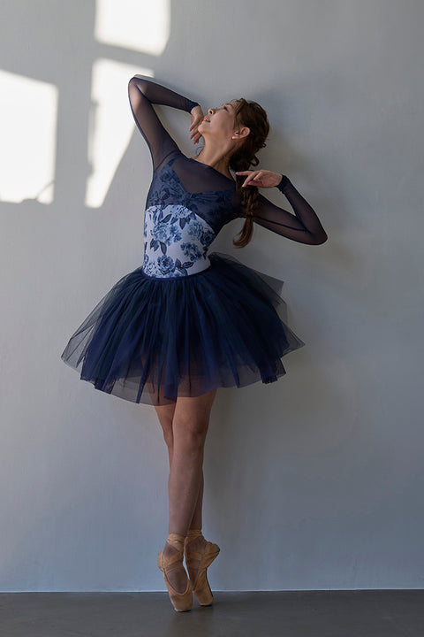 type L long ribbon / Orbit blue gray