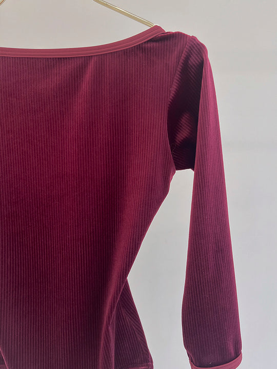 Retune.stina / Nocturne / Ribbed velours Bordeaux / girl