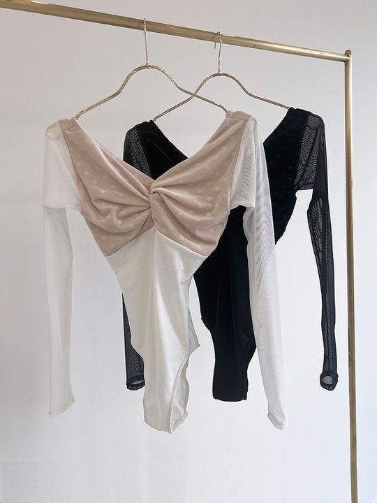 Retune.stina / Walts long / velours dot black / girl