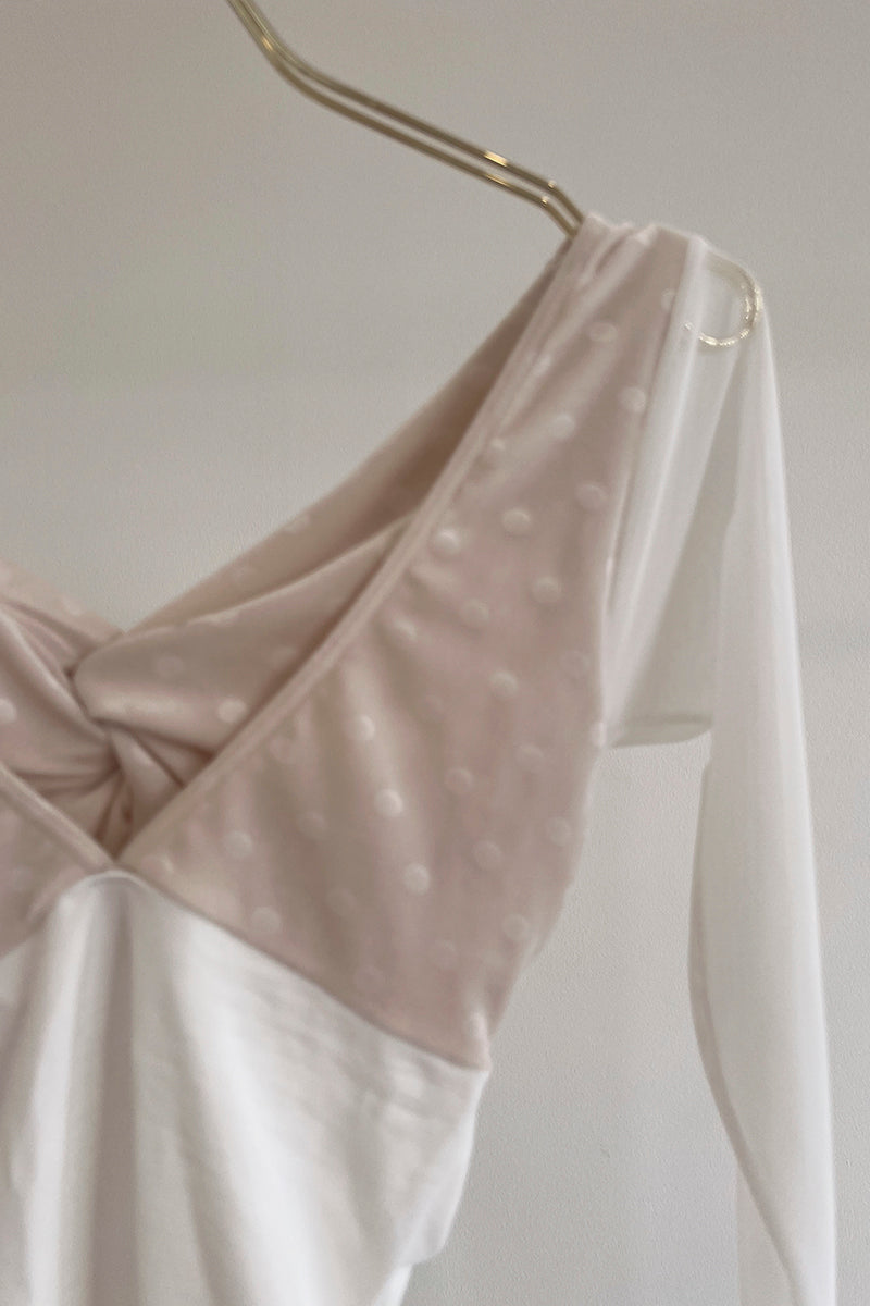 Retune.stina / Walts long / velours dot off white