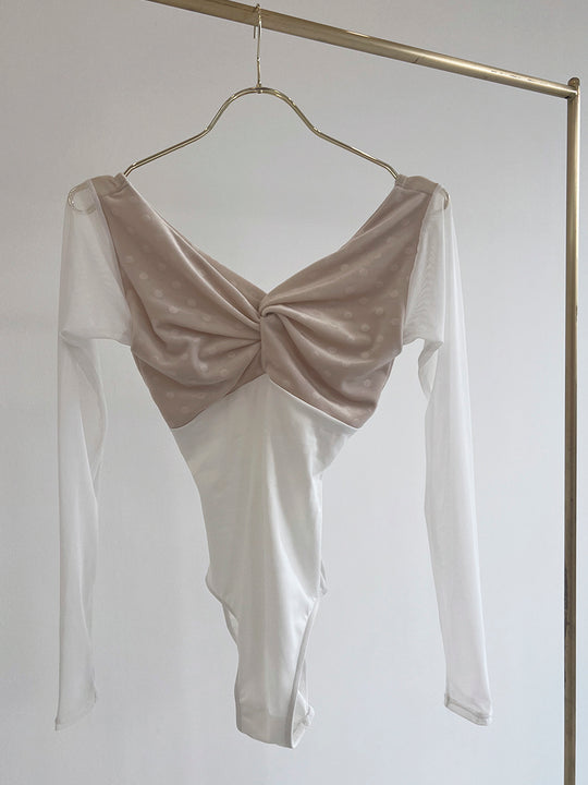 Retune.stina / Walts long / velours dot off white