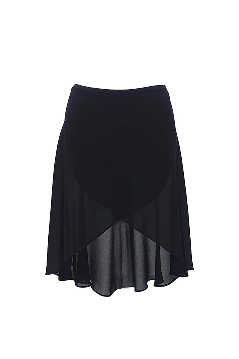 black ribbon wrap skirt / black