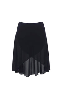 black ribbon wrap skirt / black