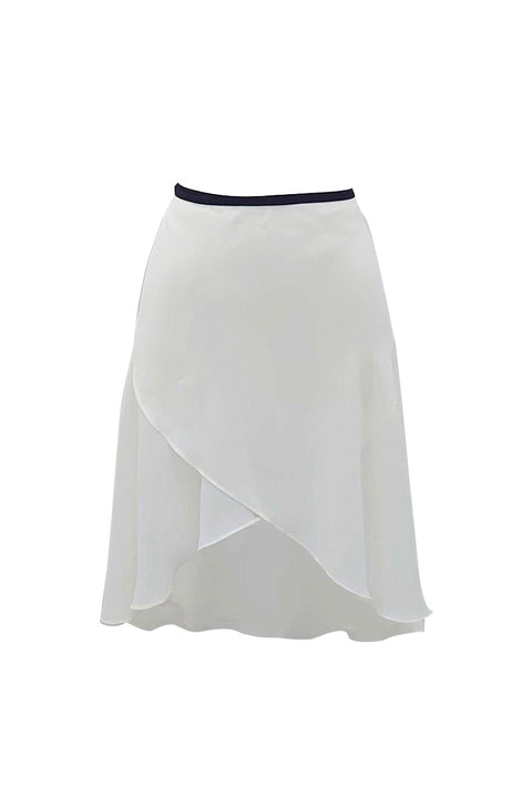 black ribbon wrap skirt / off white