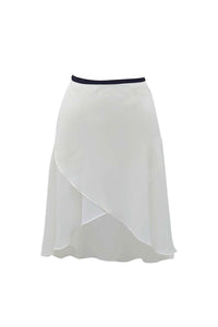 black ribbon wrap skirt / off white