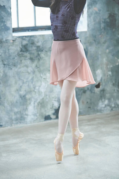 black ribbon wrap skirt / short / dusty pink
