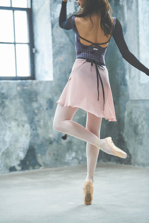black ribbon wrap skirt / short / dusty pink